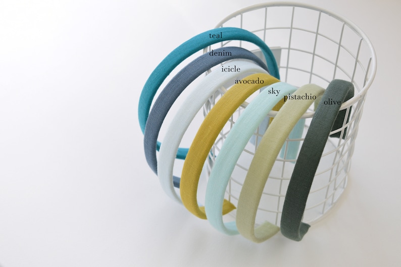 Linen Headband Solid Color Comfortable and Adjustable Alice Linen Headband image 4
