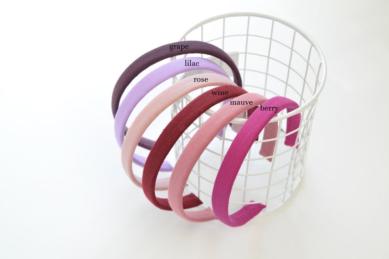Linen Headband Solid Color Comfortable and Adjustable Alice Linen Headband image 7
