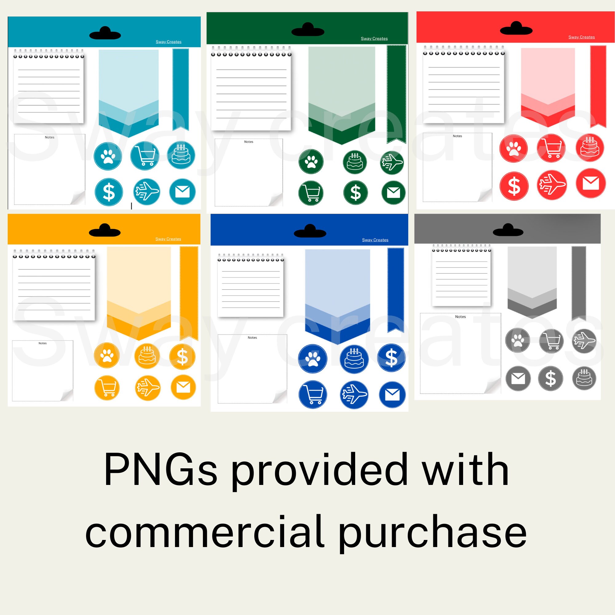 Digital Stickers - Rainbow Basic Commercial Use - Etsy