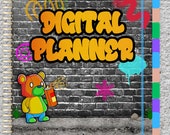 Digital Planner - Graffiti Gummy Bear theme