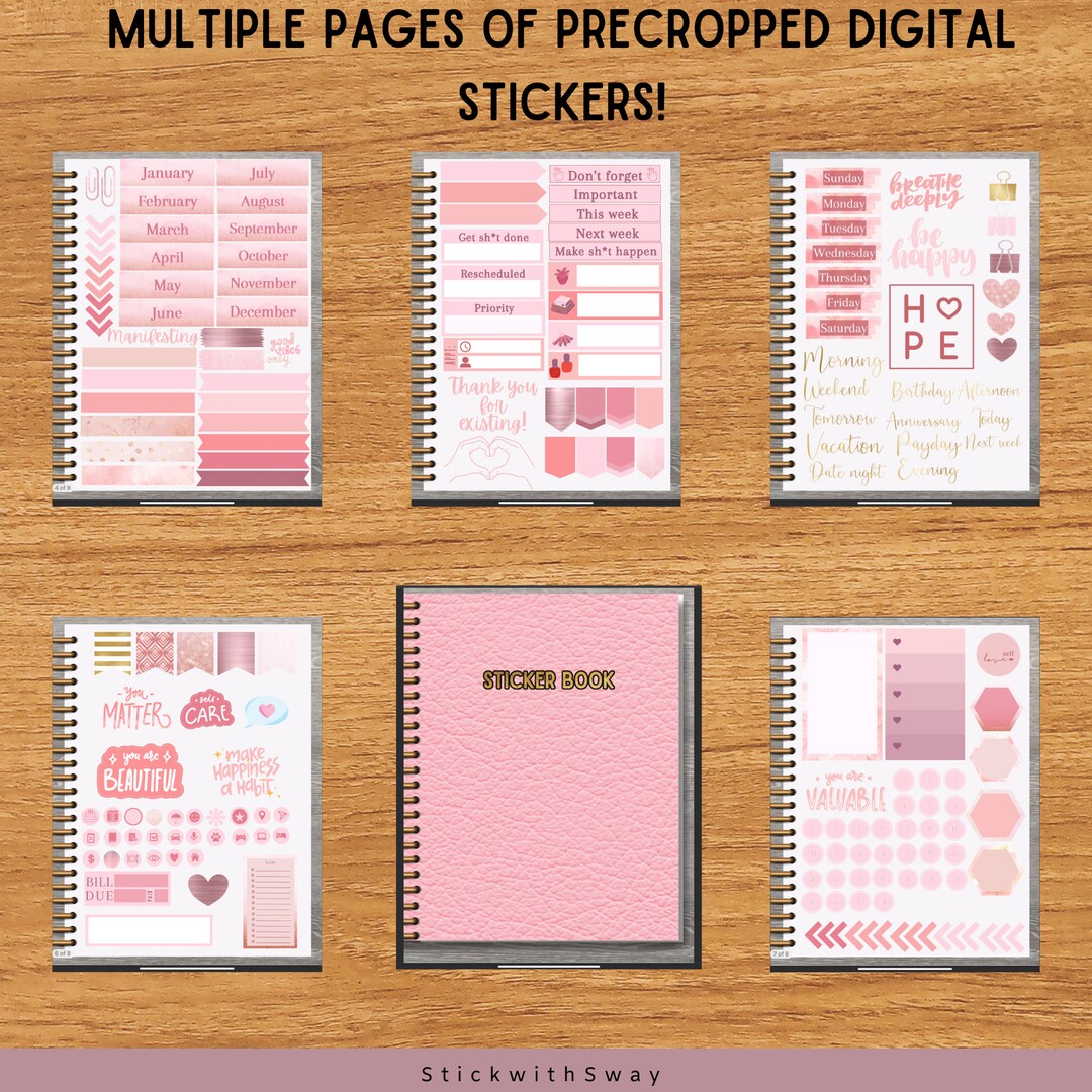 Pre Cropped Digital Stickers for Goodnotes and Noteshelf - Etsy
