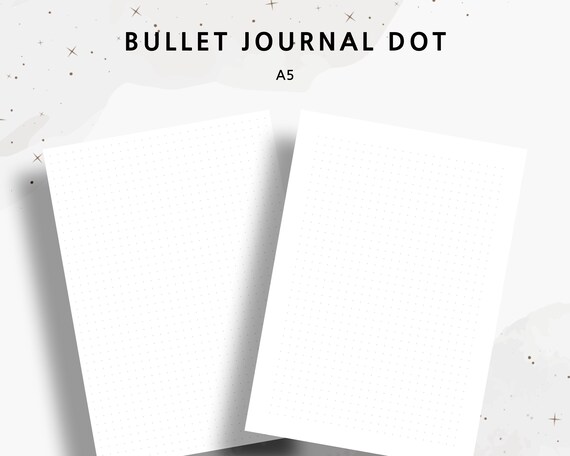 A5 Printable Bullet Journal Spread Bullet Journal Template - Etsy