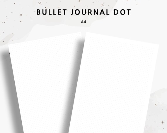 A4 Printable Bullet Journal Spread Bullet Journal Template | Etsy