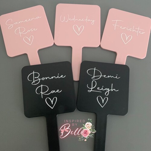 Personalised Logo Mirror Handheld Mirror Beauty Hair Etsy