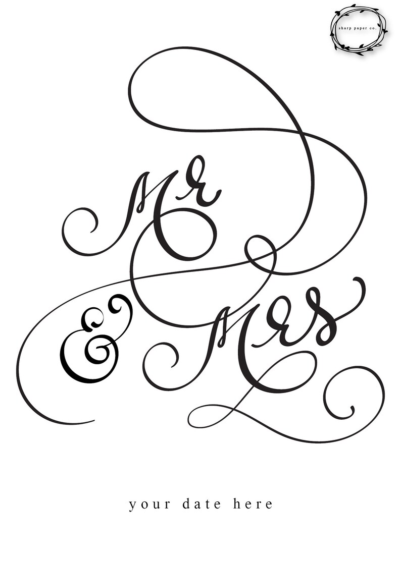 Custom card for couple Wedding Card Mr /& Mrs Anniversary Card