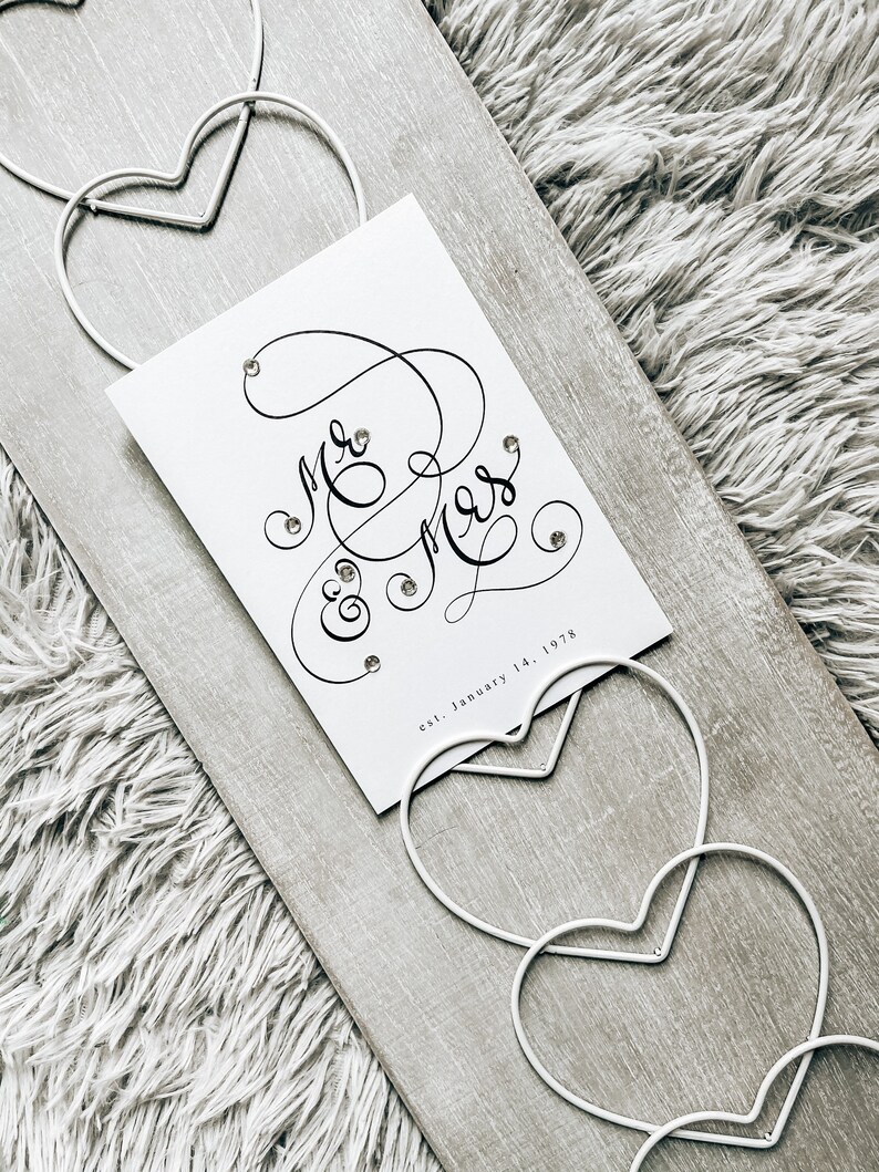 Custom card for couple Wedding Card Mr /& Mrs Anniversary Card
