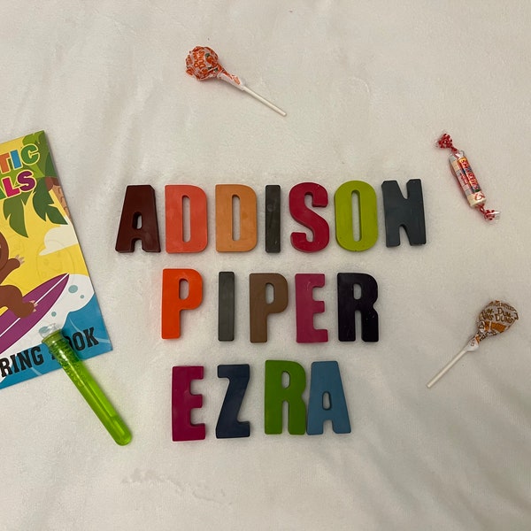 Personalized Name Crayons Gift Set- Crayon Name Set - Custom Alphabet Name Crayons in a Gift Box - Crayon Favor -Art Supplies Kids - Kids