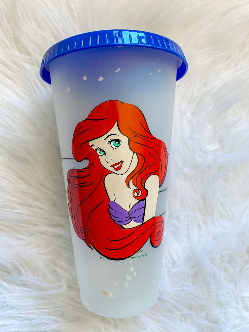 Ariel Little Mermaid Starbucks Cup color changing | Etsy