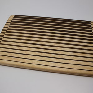 Walnut and Maple Striped Cutting Board with Flipped Ends