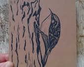 Treecreeper - original, hand printed linocut card