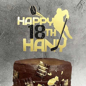 Custom Hockey Cake Topper | PERSONALIZED ! | hockey fan topper | Ice Skating| Hockey Stick | Cake Topper Instructor Coach