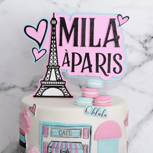 Paris Cake Topper Etsy