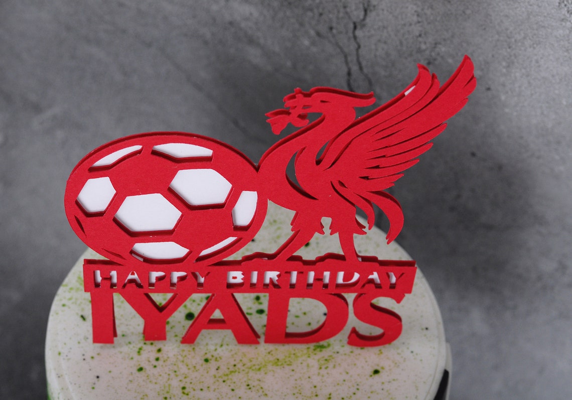 Personalized Liverpool FC Inspired Cake Topper Soccer Cake Etsy Australia