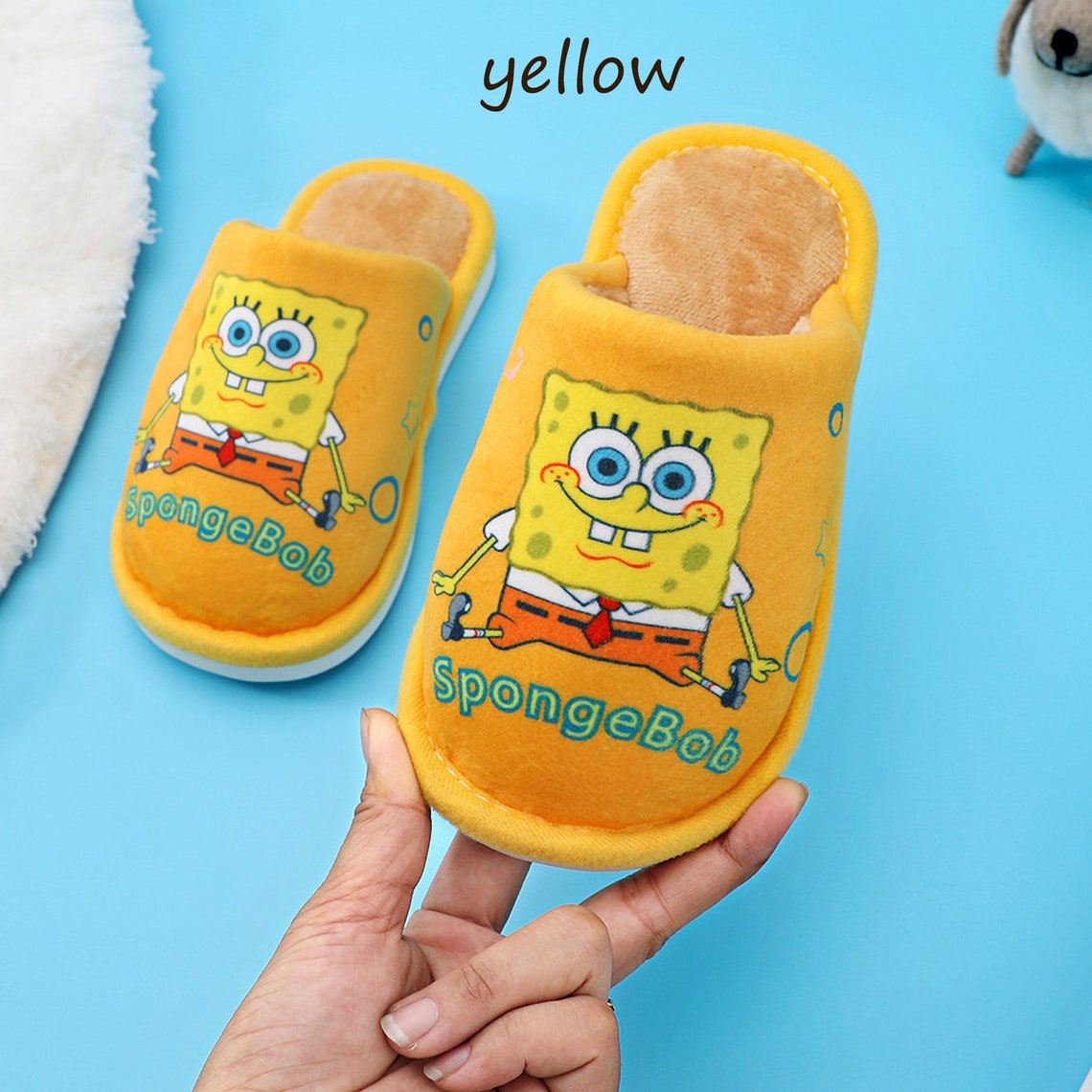 SpongeBob Slippers Cute Patrick Star Cartoon Warm Anime Etsy