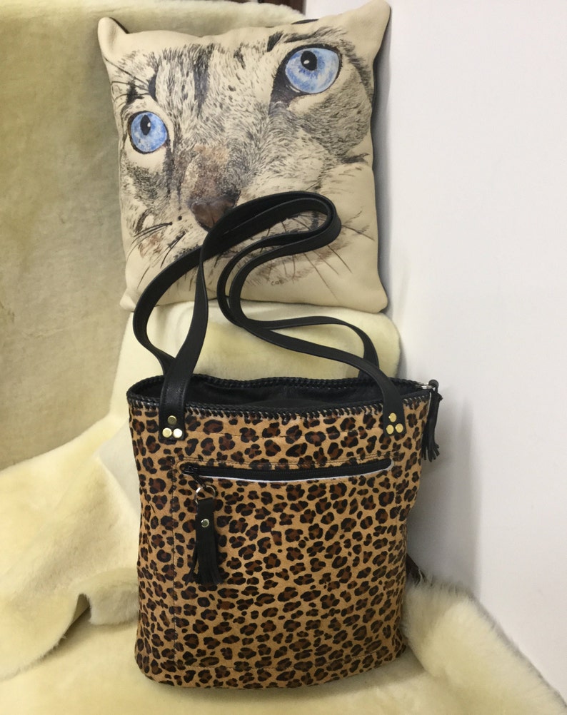 tote bag Rhona zip bag Leopard print