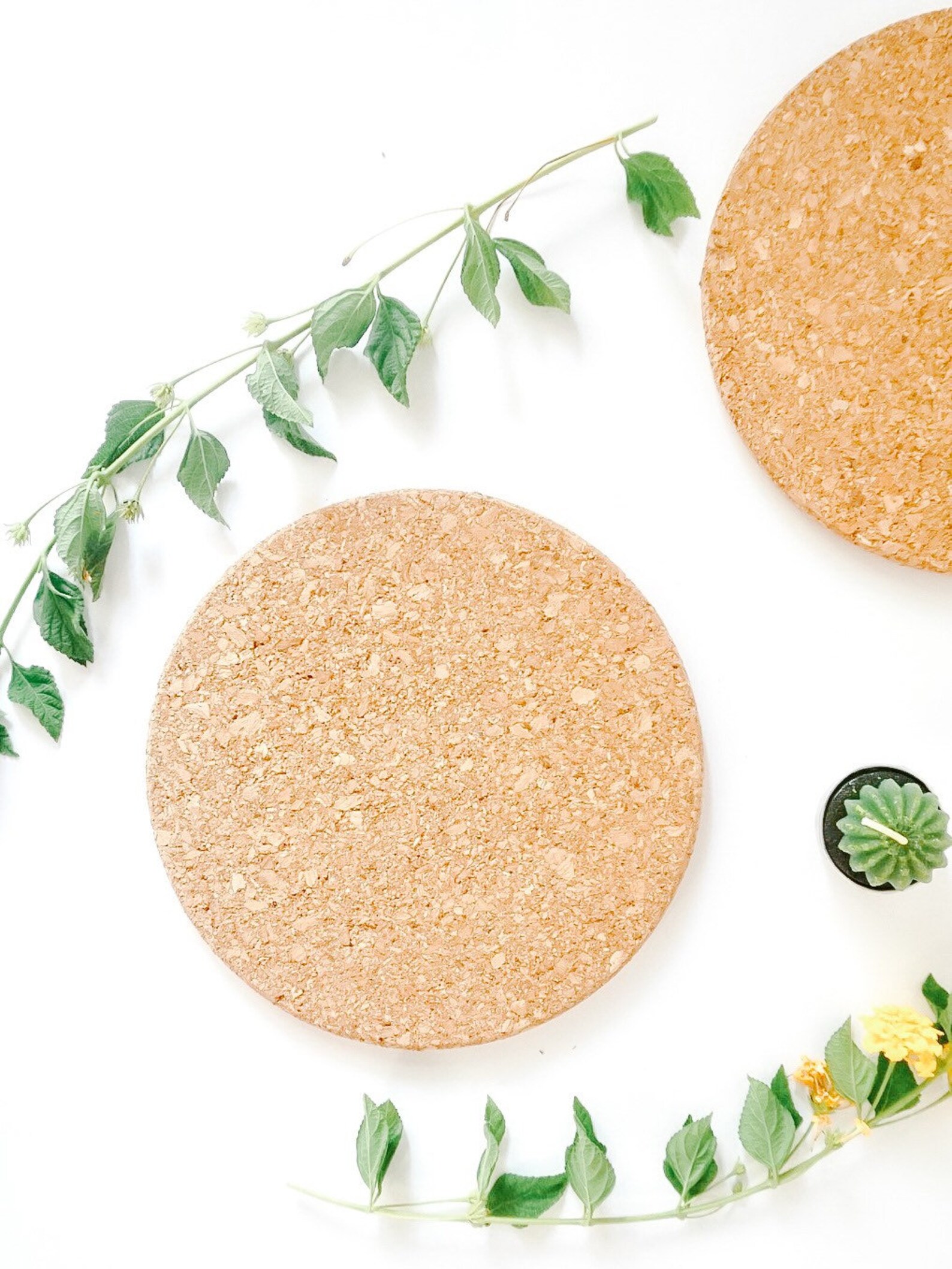 Ecofriendly Cork Mats Natural Saucer Mats Large Planter Etsy