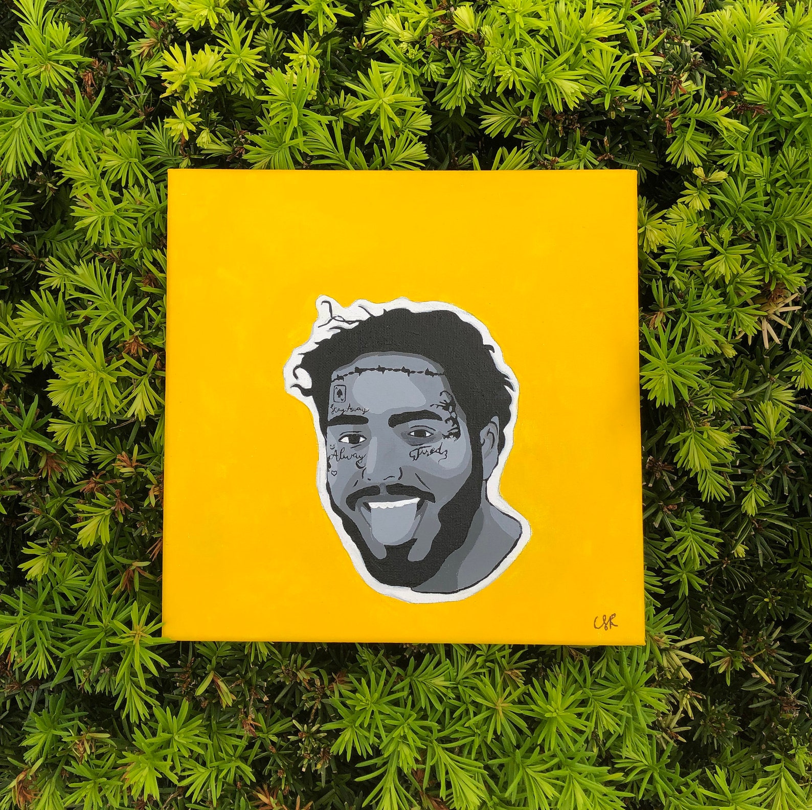 Post Malone Pop Art/ Custom Celebrity Pop Art/ Handpainted | Etsy