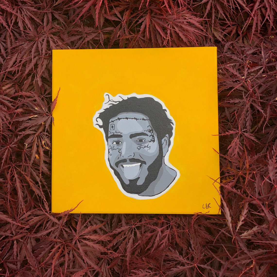 Post Malone Pop Art/ Custom Celebrity Pop Art/ Handpainted | Etsy