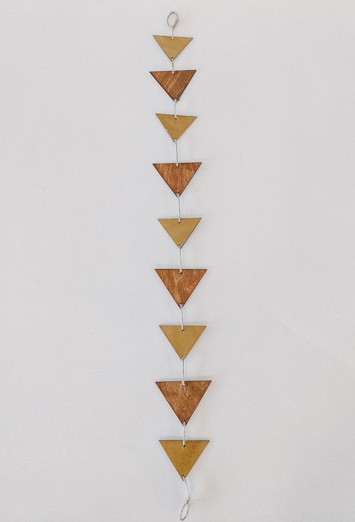 Wooden Triangle Banner Garland Nursery Decor Boho Decor Wall Etsy