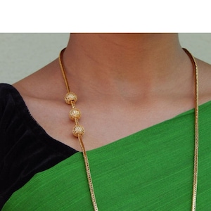 Gold plated mugappu chain shop