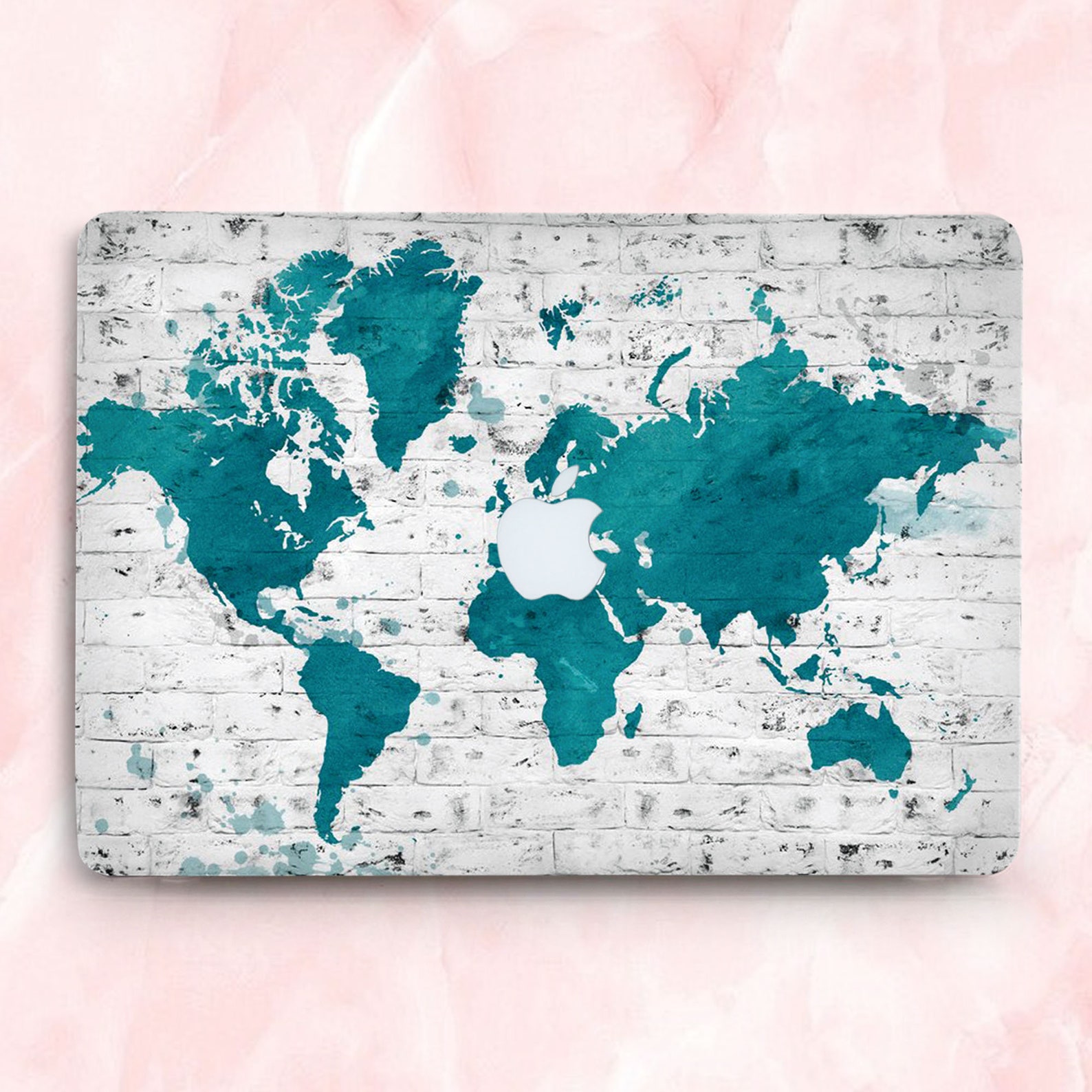 World Map Macbook Pro 13 Inch Case Travel Macbook Pro 14 Hard Etsy