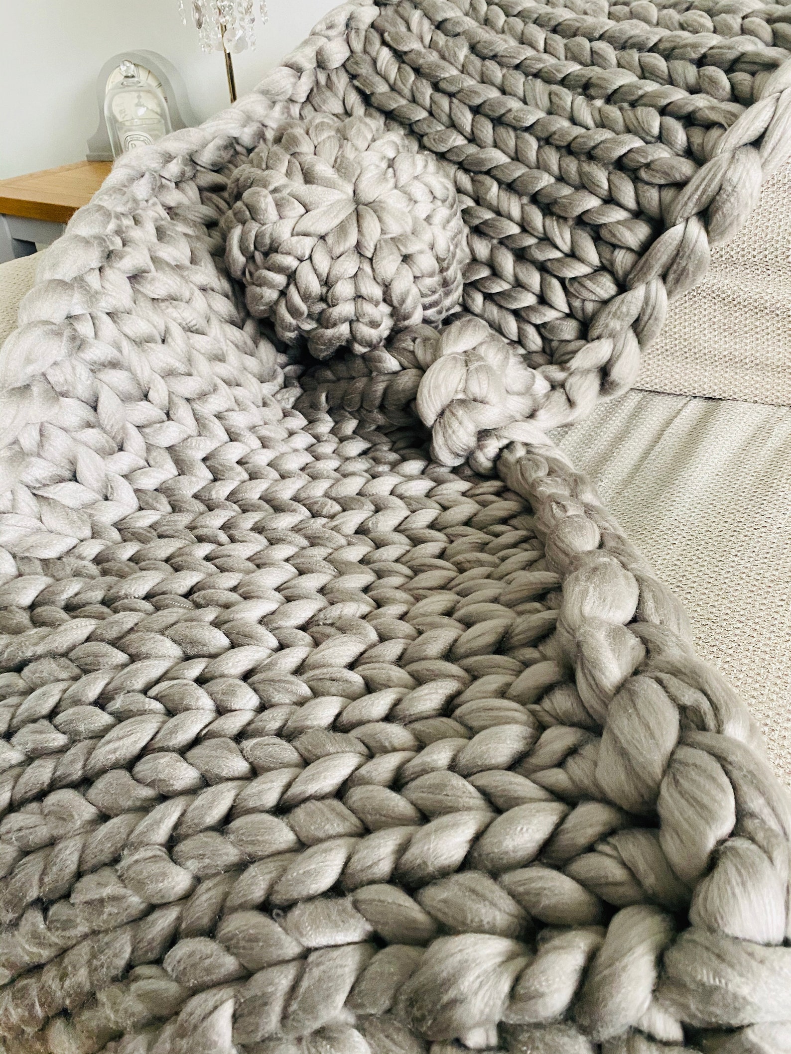 Bespoke Handmade Chunky Knit Blanket Etsy