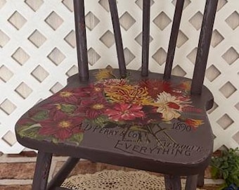 Small Bentwood Back Colonial Style Chair For Child's Room or Plant Stand/Riser
