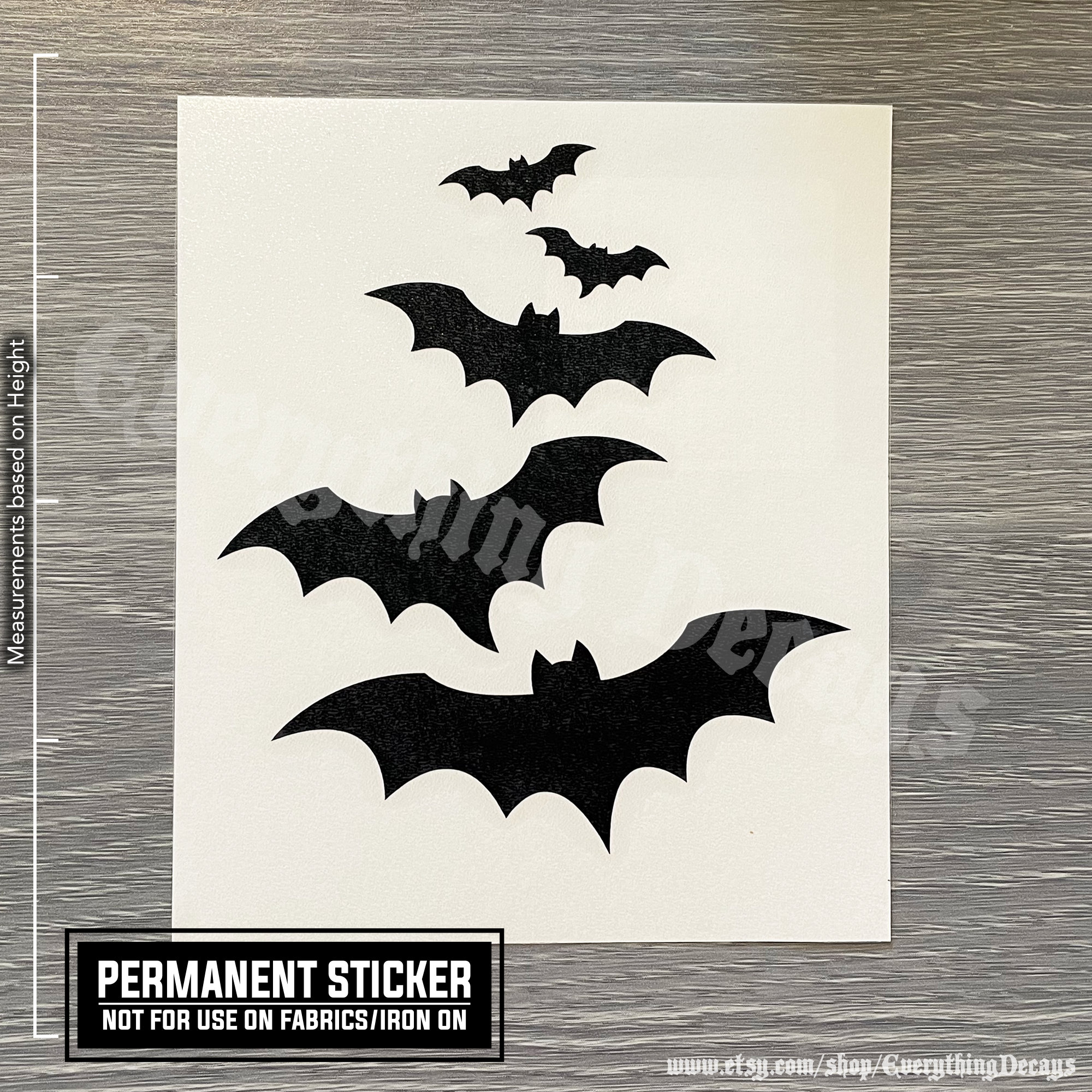 Bats Permanent Vinyl Decal - Etsy