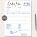 Order Form Template, Sewing Order Forms, Editable Small Business Forms ...