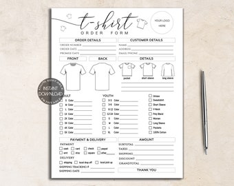 Download Shirt Order Form Etsy