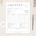 Invoice Template | Printable Invoice | Custom Order Forms | Photography Invoice Canva Template | Editable Billing Form | Order Form. DTP-001