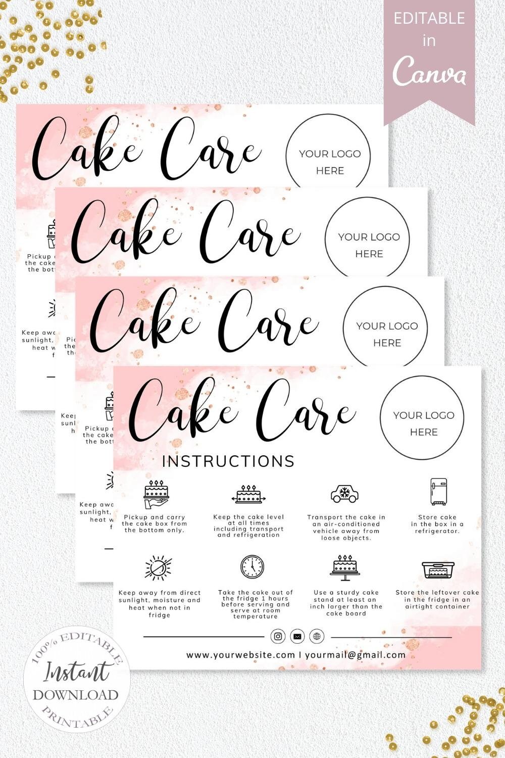 Invitations & Announcements TDS05 Cake Transport Instructions Wedding