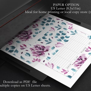 Cash Envelopes Printable Set of 6, Floral Money Envelopes, Cash ...