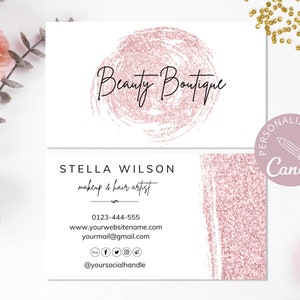 Modello di biglietti da visita I Modello Canva modificabile I Biglietto da visita boutique I Design moderno per biglietti da visita I Biglietti da visita fai da te stampabili