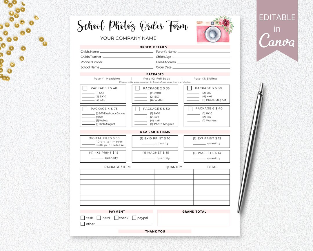 school-photography-preschool-photos-order-form-printable-photography-order-forms-photo-invoice-100-editable-template-dtp-004-etsy