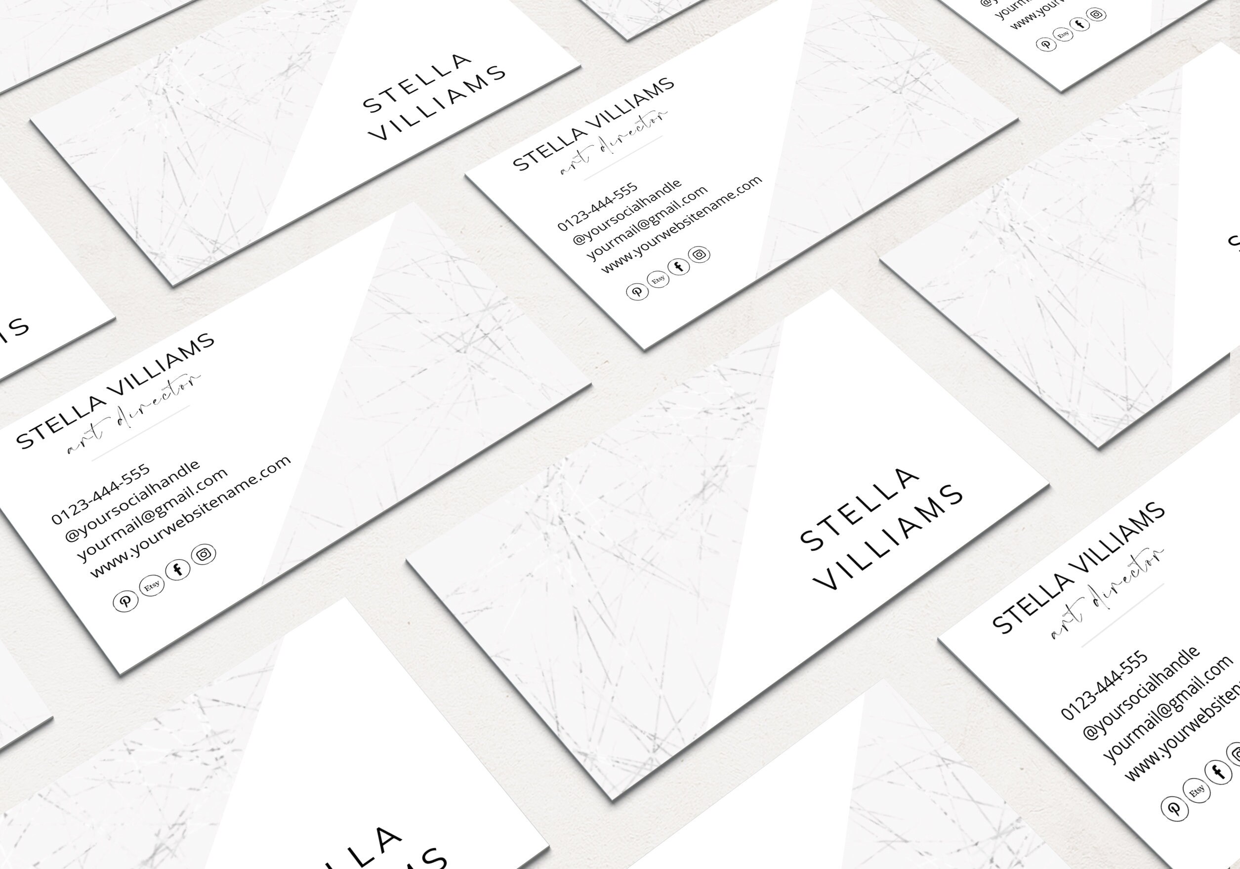 Business Card Template Custom Business Cards Printable DIY Etsy