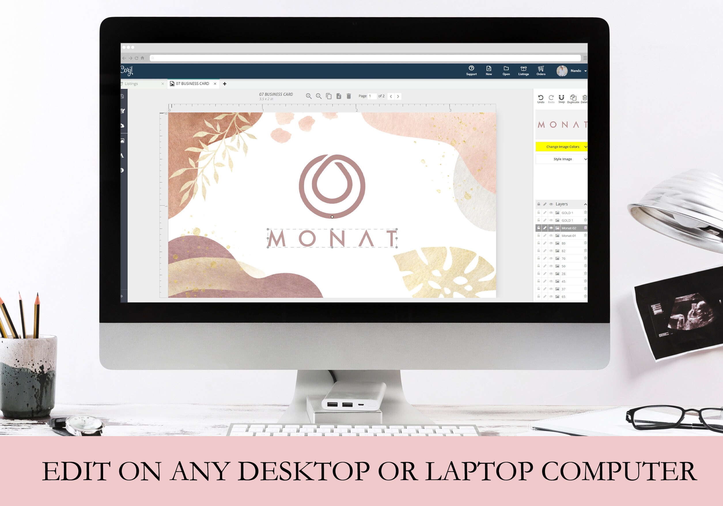 Monat Business Cards Editable Hair Business Cards Printable - Etsy