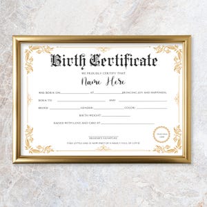 editable canva template, pupy birth certificate, dog birthday, 	
cat certificate, pet adoption