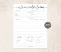 Order Form Editable | Crafters Order Form Template | Etsy Shop Craft Business Forms | Small Business Forms Instant Digital Download.Dtp-004