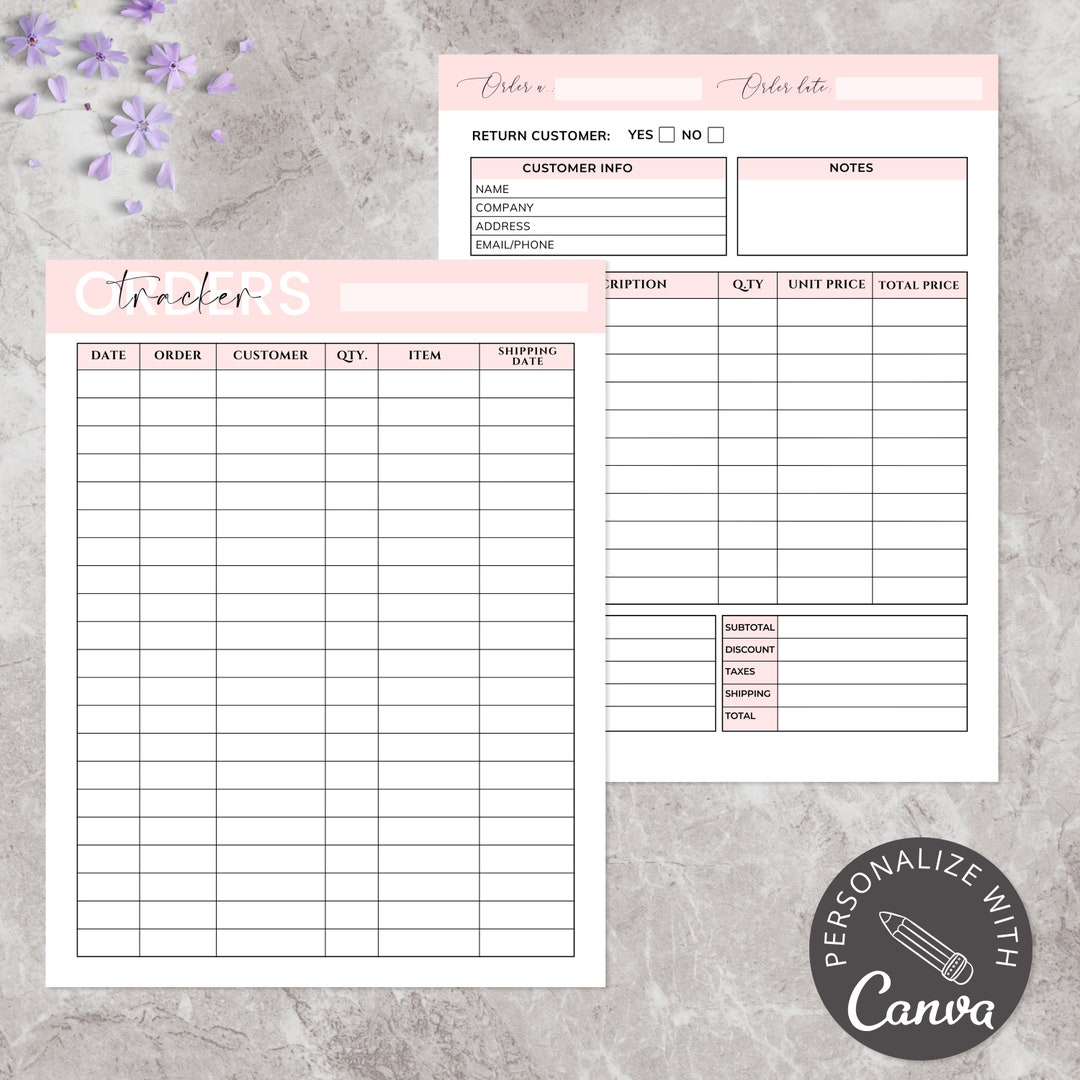 Client Tracker I Canva Template, Inventory Tracker, Business Order ...