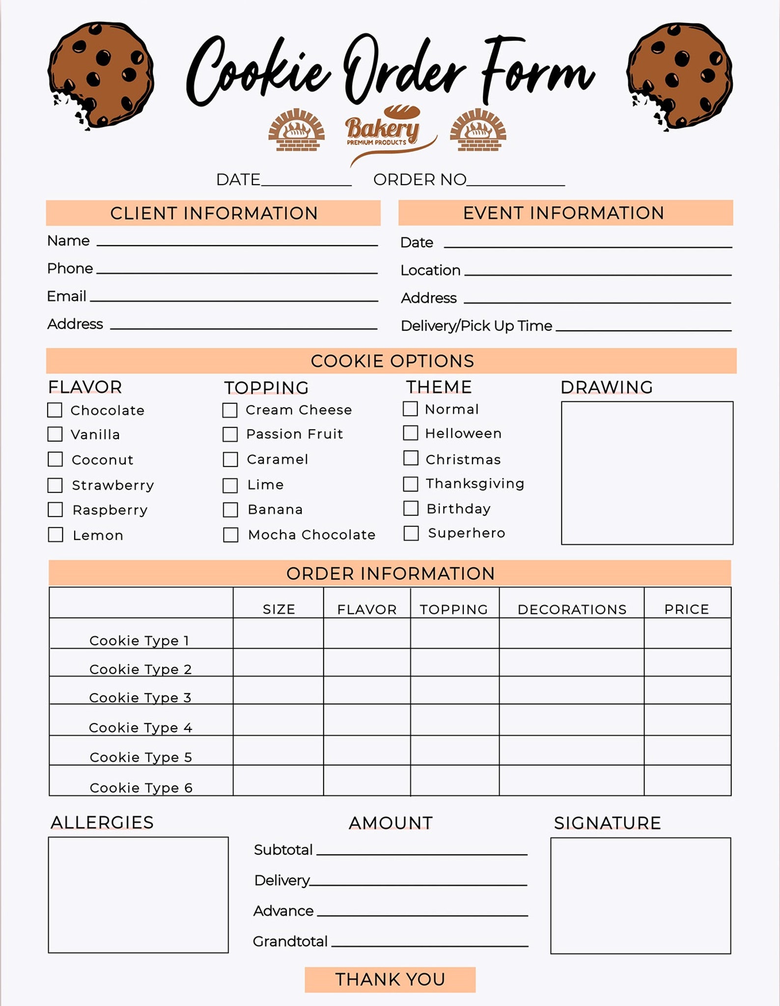 cookie-order-form-template-bakery-order-form-receipt-small-etsy