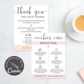 Cookie Care Card Template I Canva Template I Cookie Thank You Card For Customers I Editable Cookies Instructions Card I Custom Care Card.