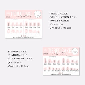 cake care card, instant download, cake cutting guide, care instructions, small business, cake cutting set, canva template, bakery care card, cake care guide, cake portion guide, cake business, thank you cards, editable template