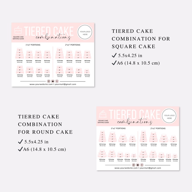 cake care card, instant download, cake cutting guide, care instructions, small business, cake cutting set, canva template, bakery care card, cake care guide, cake portion guide, cake business, thank you cards, editable template