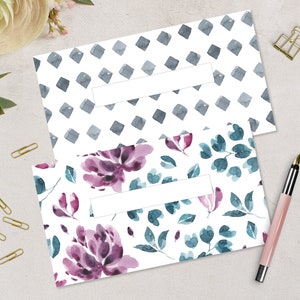 Cash Envelopes Printable Set of 6, Floral Money Envelopes, Cash ...