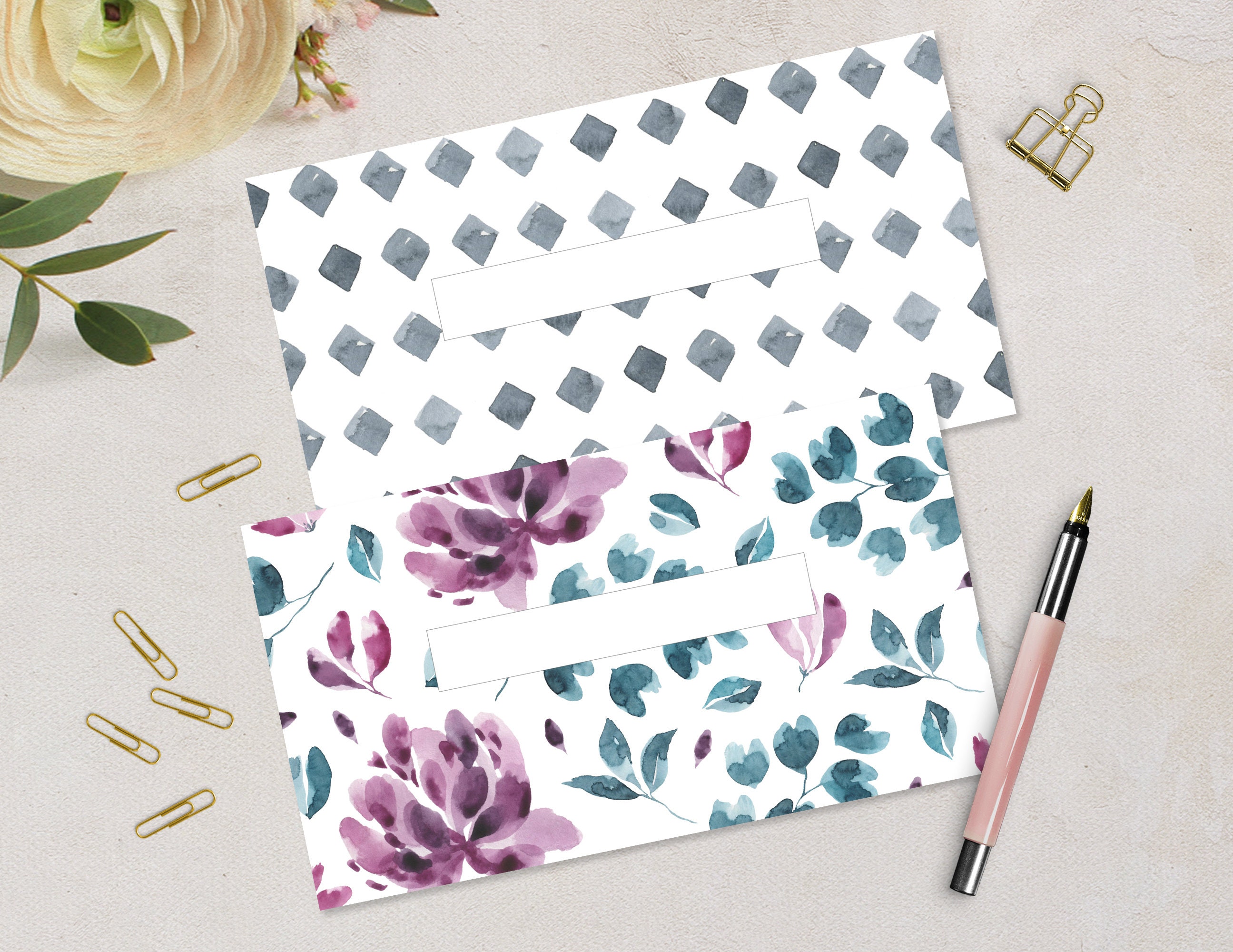 Cash Envelopes Printable Set of 6 Floral Money Envelopes - Etsy
