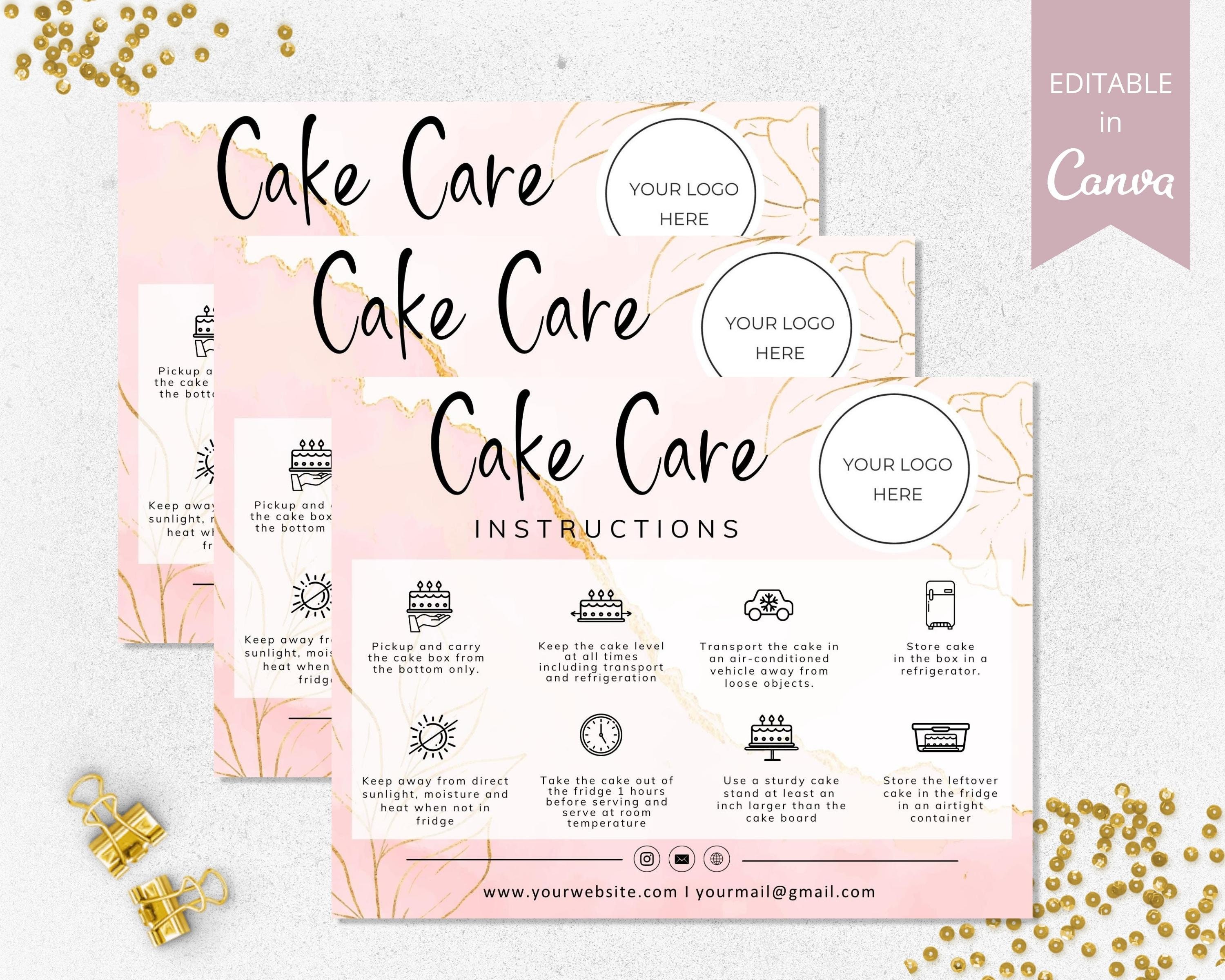 Invitations & Announcements TDS05 Cake Transport Instructions Wedding