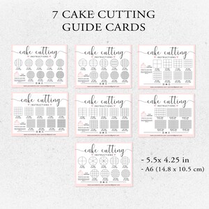 Cake Cutting Guide I Cake Care Card | Editable Canva Template | Instant ...