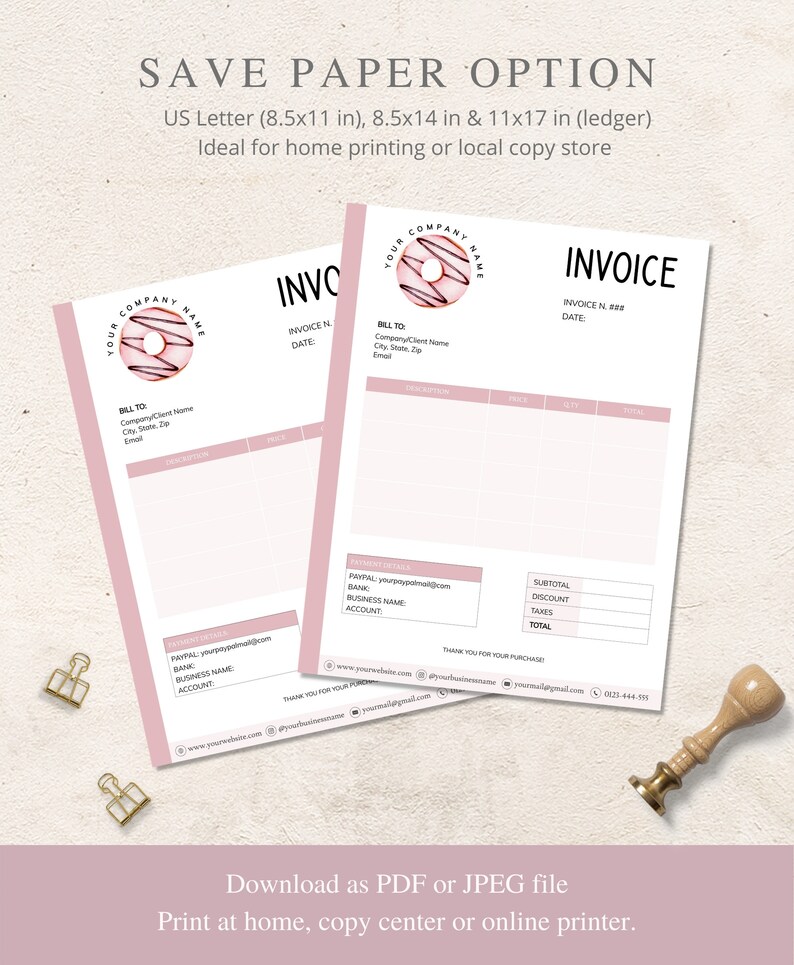 Invoice Template Editable Printable Cake Order Form Cake - Etsy