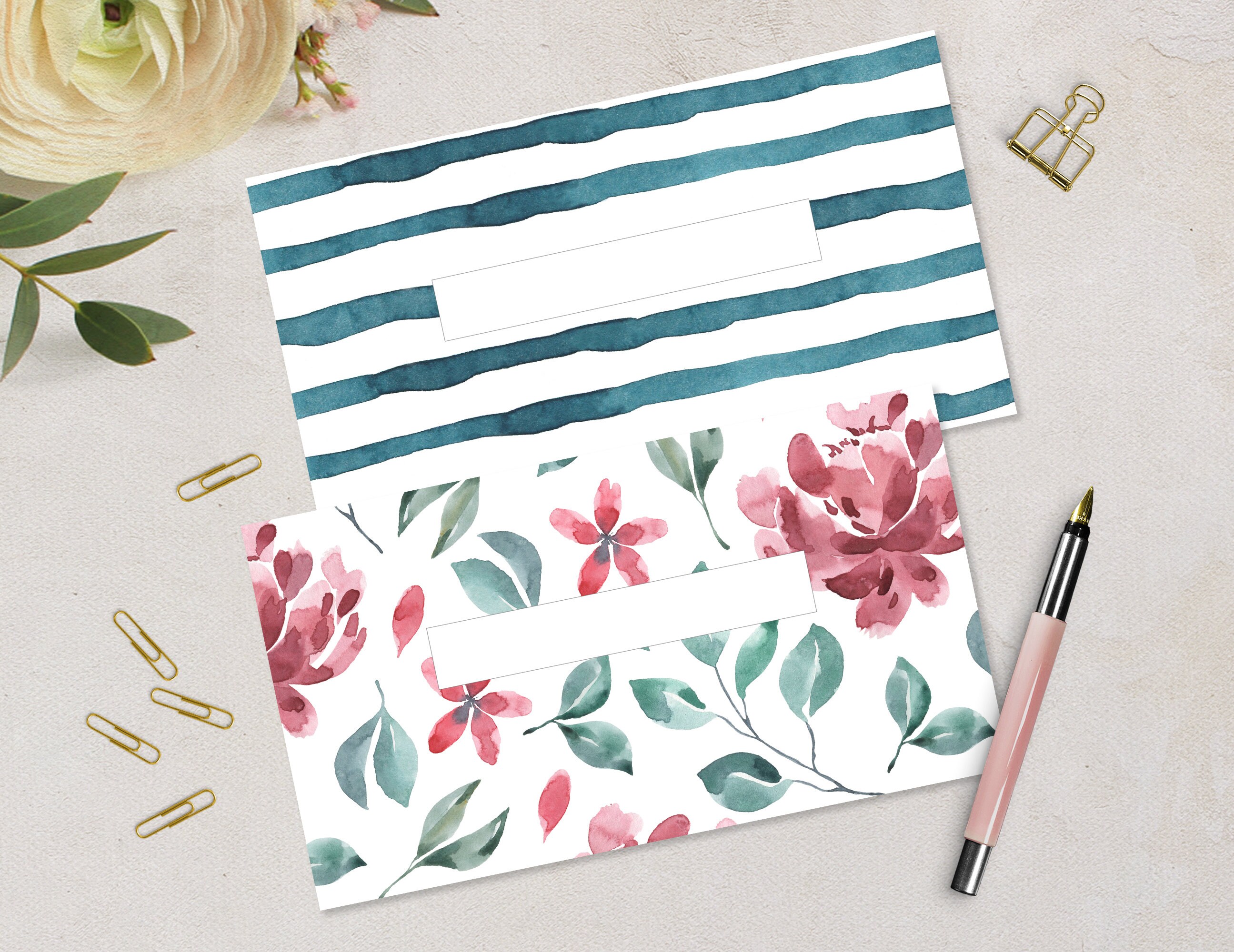 Cash Envelopes Printable Set of 6 Floral Money Envelopes - Etsy